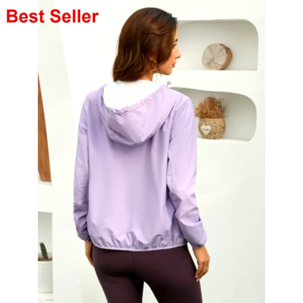 Reversible Rain Jacket Lightweight Waterproof Win… - image 3